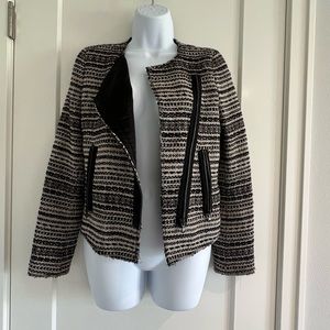 Zara xs tweed zip jacket